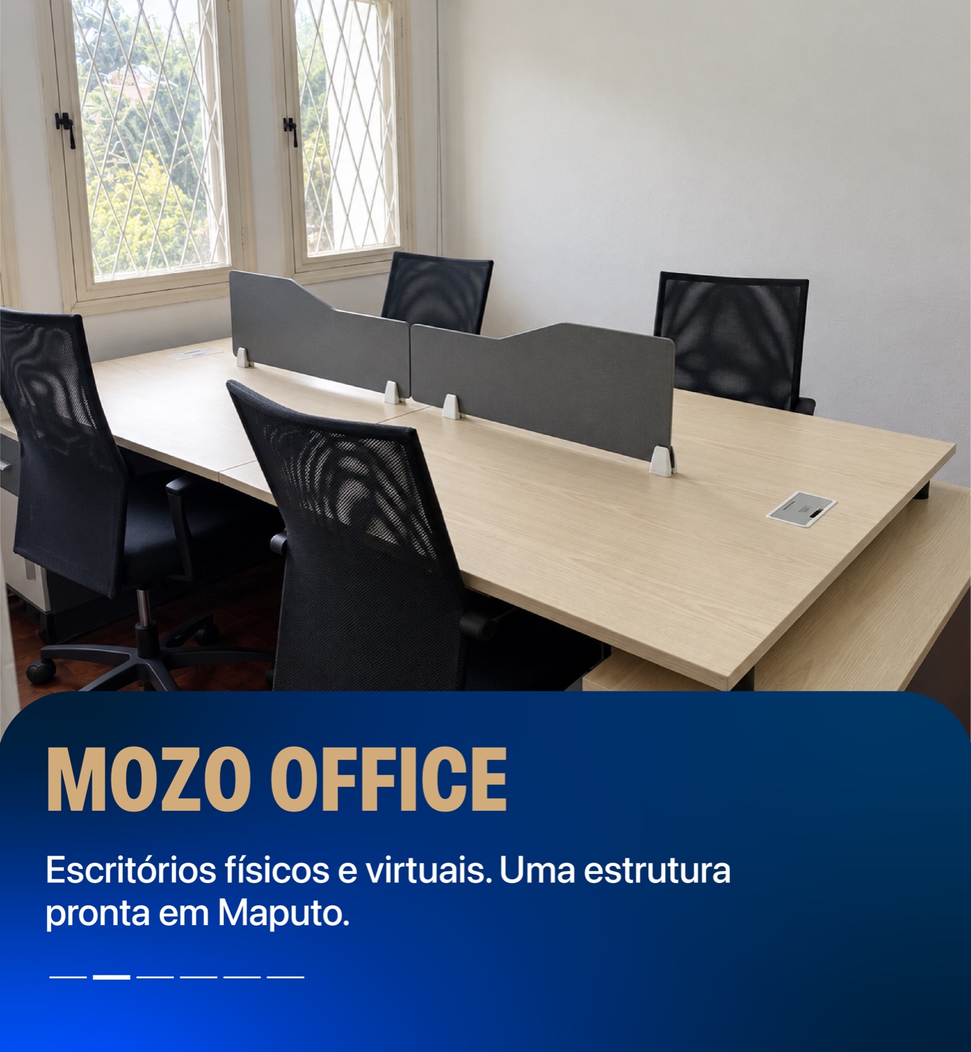 Mozo Office — Escritórios físicos e virtuais. Uma estrutura pronta em Maputo.